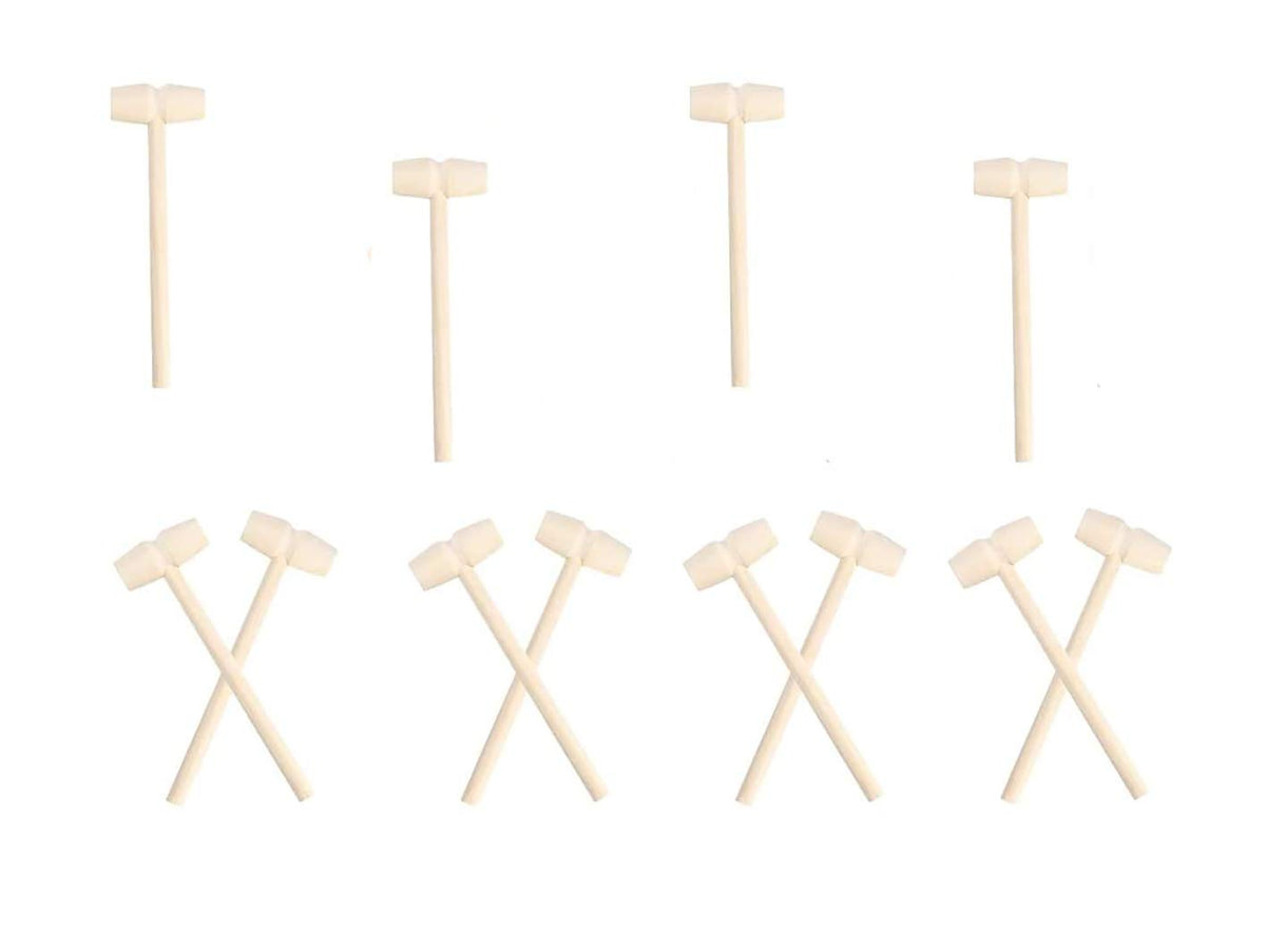 RKPM HOMES Mini Wooden Hammer Mallet Pounding Toy Cute Beating Gavel Toys for Boys Girls (12 Pcs)