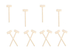 RKPM HOMES Mini Wooden Hammer Mallet Pounding Toy Cute Beating Gavel Toys for Boys Girls (12 Pcs)