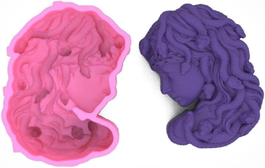 RKPM HOMES Candle Mold I 3D Lady Snake Head Shape Silicone Epoxy Mould I for DIY Handmade Ornament Cake Décor, Aromatherapy, Soap, Melt Resin Polymer Clay Resin Art Craft Making, Home Decoration