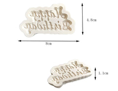 RKPM HOMES Happy Birthday Small Letters Silicone Mold Alphabet Cake Decoration (1 Pcs - Happy Birth Day 1st Style)