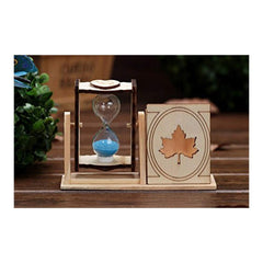 RKPM Wooden Single Hourglass Pen Holder, Desk Ornaments Exquisite Creative Pencil Tube Ornaments Birthday Gifts (LXWXH-13.2X5.1X9.2 cm)- 1 Pcs