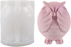 RKPM HOMES Birds Candle Mold I 3D Cute Owl Shape Silicone Epoxy Casting Mould I for DIY Handmade Ornament, Cake Décor, Aromatherapy, Soap, Resin Art Craft Making, Home Office Decoration (Don’t Watch)