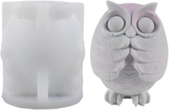 RKPM HOMES Birds Candle Mold I 3D Cute Owl Shape Silicone Epoxy Casting Mould I for DIY Handmade Ornament, Cake Décor, Aromatherapy, Soap, Resin Art Craft Making, Home Office Decoration (Don’t Speak)
