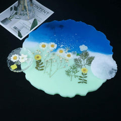 RKPM HOMES Coaster Mould I Silicone Irregular Shape UV Epoxy Resin Deep Casting Tray I for Homemade Ornament DIY Art Crafts Jewelry Storage Box Ring Trinket Container Home Table Decoration