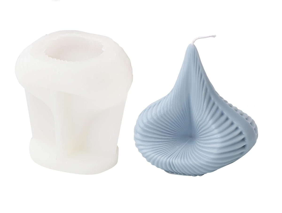 RKPM HOMES Candle Molds I 3D Geometric Silicone Plaster Epoxy Mould I for DIY Handmade Chocolate, Cake Décor, Aromatherapy, Soap, Resin Art Craft Making, Home Party Decoration (Spiral Pyramid)