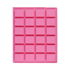 RKPM HOMES 24 Small Square Silicone Cake Mold, Chocolate Mold, Aromatherapy Plaster Mold, Easy to Release Pack of 1 Mold Size 24.5 x 21 x 1.5 cm