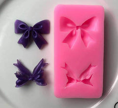 RKPM HOMES 2 Shape Bowknot Silicone Mold Mobile Phone epoxy Mold Decoration DIY Mold Marine World Soft Pottery Mold Pack of 1, Mold Size 8.6 X 4.6 x 1.4 Cm.