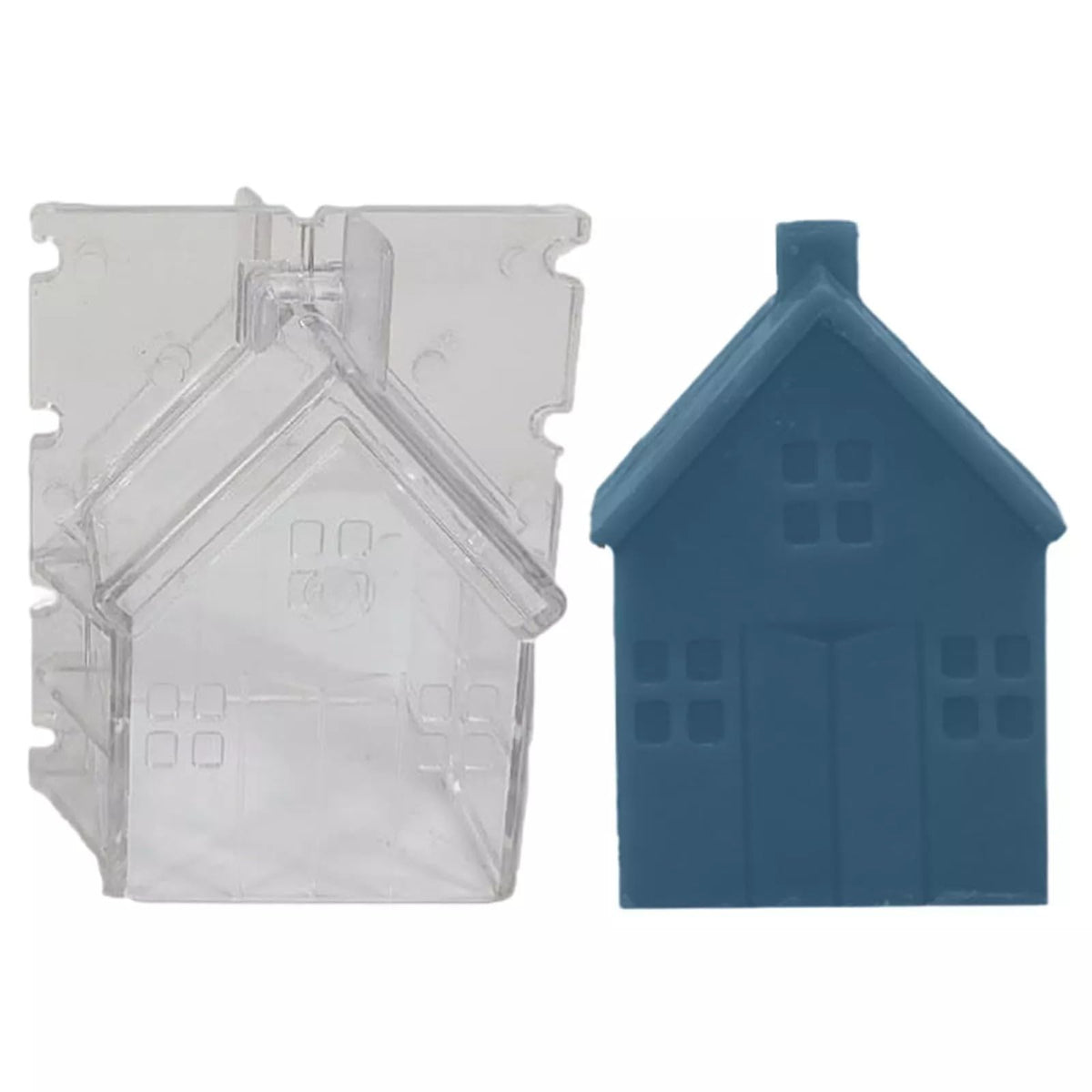 RKPM HOMES Candle Mould I 3D Fondant House Shape Polycarbonate Scented Mold I for DIY Handmade Cake Décor Aromatherapy Soap Candles Making Art Craft Home Wedding Dinner Party Decoration (A)