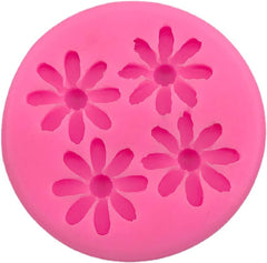 RKPM HOMES Daisy Flower Candy Fondant Mold I 3D Flowers Silicone Chocolate Mould I for DIY Handmade Sugarcraft Cake Décor Polymer Cupcake Cookies Dessert Muffin Soap Resin Wax Making - 4 Cavity