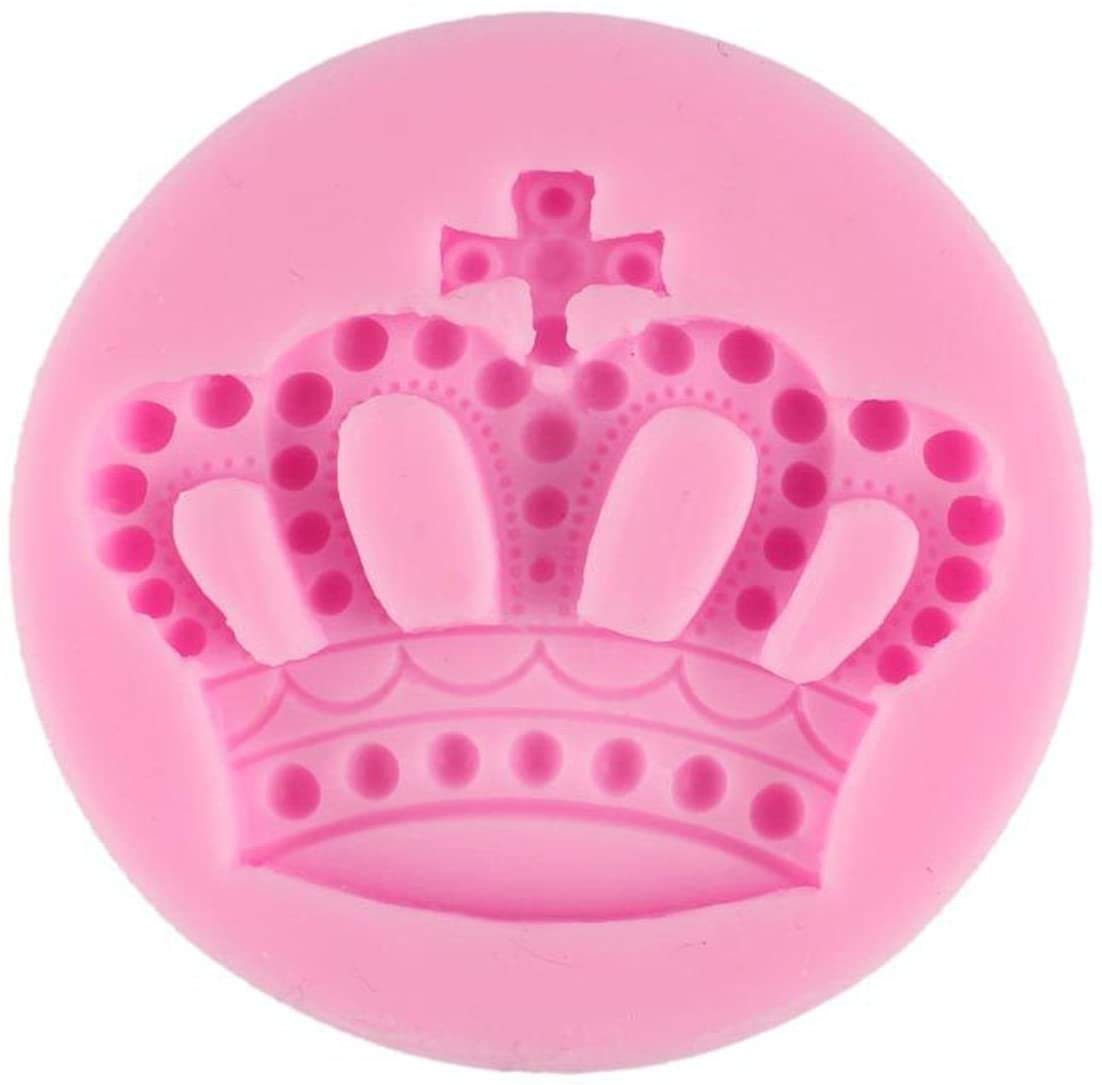 RKPM HOMES Crown Fondant Silicone Molds Princess Crown Fondant Cake Molds Crown Heart Mold for Sugar Chocolate Mold Wedding Cake Decoration Tools (1 Cavity Crown Mold)