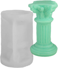 RKPM HOMES Candle Mold I 3D Fondant Cylinder Pillar Silicone Epoxy Mould I for DIY Handmade Ornament Chocolate, Cake Décor, Aromatherapy, Soap, Polymer Clay Resin Art Craft Making (Roman Column 2)