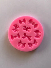 RKPM HOMES Mini Round Bow Shape Chocolate Fondant Mold I 3D Bowknot Candy Silicone Mould I for DIY Handmade Sugarcraft Cake Décor Polymer Clay Muffin Cookies Jelly Cupcake Gummy Resin Art Crafts