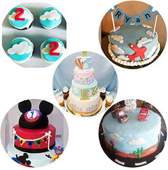 RKPM HOMES 5-Pieces DIY Cake Plunger Cutter Molds Sugarcraft Cake Decorating, Cloud Shape Cutter