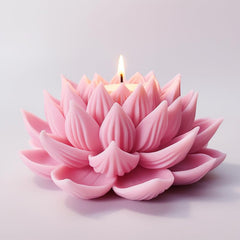 RKPM HOMES Lotus Candle Mold I 3D Fondant Flower Silicone Scented Wax Mould I for DIY Handmade Ornament Chocolate, Cake Décor, Aromatherapy, Plaster, Soap, Resin Art Craft, Home Wedding Decoration (A)