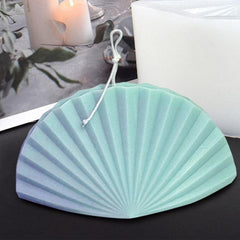 RKPM HOMES Scallop Shell Candle Mold I 3D Geometry Coral Shell Pillar Silicone Epoxy Mould I for DIY Handmade Ornament Chocolate, Aromatherapy, Soap, Resin Art Craft, Wedding Party Decoration (Small)
