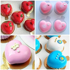 RKPM HOMES Heart Shape Chocolate Mold I 3D Fondant Love Silicone Baking Mould Tray I for DIY Handmade Cake Mousse Dessert Jelly Pudding Ice Cream Soap Candle Valentine's Day Wedding Party - 15 Cavity