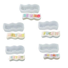 RKPM HOMES Alphabet Letter Pillar Resin Mold I 3D Words Silicone Epoxy Mould I for Candle Making DIY Handmade Ornament Chocolate, Cake Décor, Aromatherapy, Soap, Polymer Clay Art Craft (Set of 5)