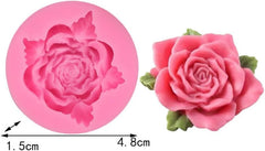 RKPM HOMES Flower Fondant Mold I 3D Rose Shape Silicone Baking Mould I for Handmade DIY Jelly Cakes Dessert Candy Chocolate Pastry Polymer Clay Soap Resin Muffin Cupcake Décor - 1 Cavity