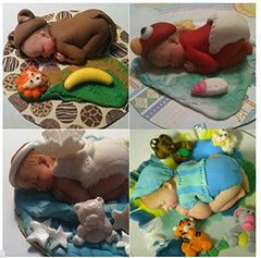 RKPM HOMES 3D Baby Silicone Fondant Mold Baby Shower Cake Topper DIY Cupcake Decoration Birthday Party Tool for Sugarcraft, Chocolate, Resin, Candy Mold (Baby Reverse Sleaping)