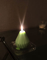 RKPM HOMES Pear Shape Candle Mold I 3D Silicone Striped Tapered Geometric Epoxy Mould I for DIY Handmade Ornament Chocolate, Cake Décor, Aromatherapy, Soap, Resin Art Craft Making - 1 Cavity