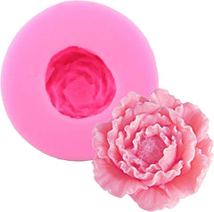 RKPM HOMES Peony Flower Shape Chocolate Mold I 3D Fondant Flowers Silicone Cupcake Mould I for DIY Handmade Sugarcraft Cake Décor Candy Cookies Muffin Gummy Soap Resin Candle Art Craft Making (A)