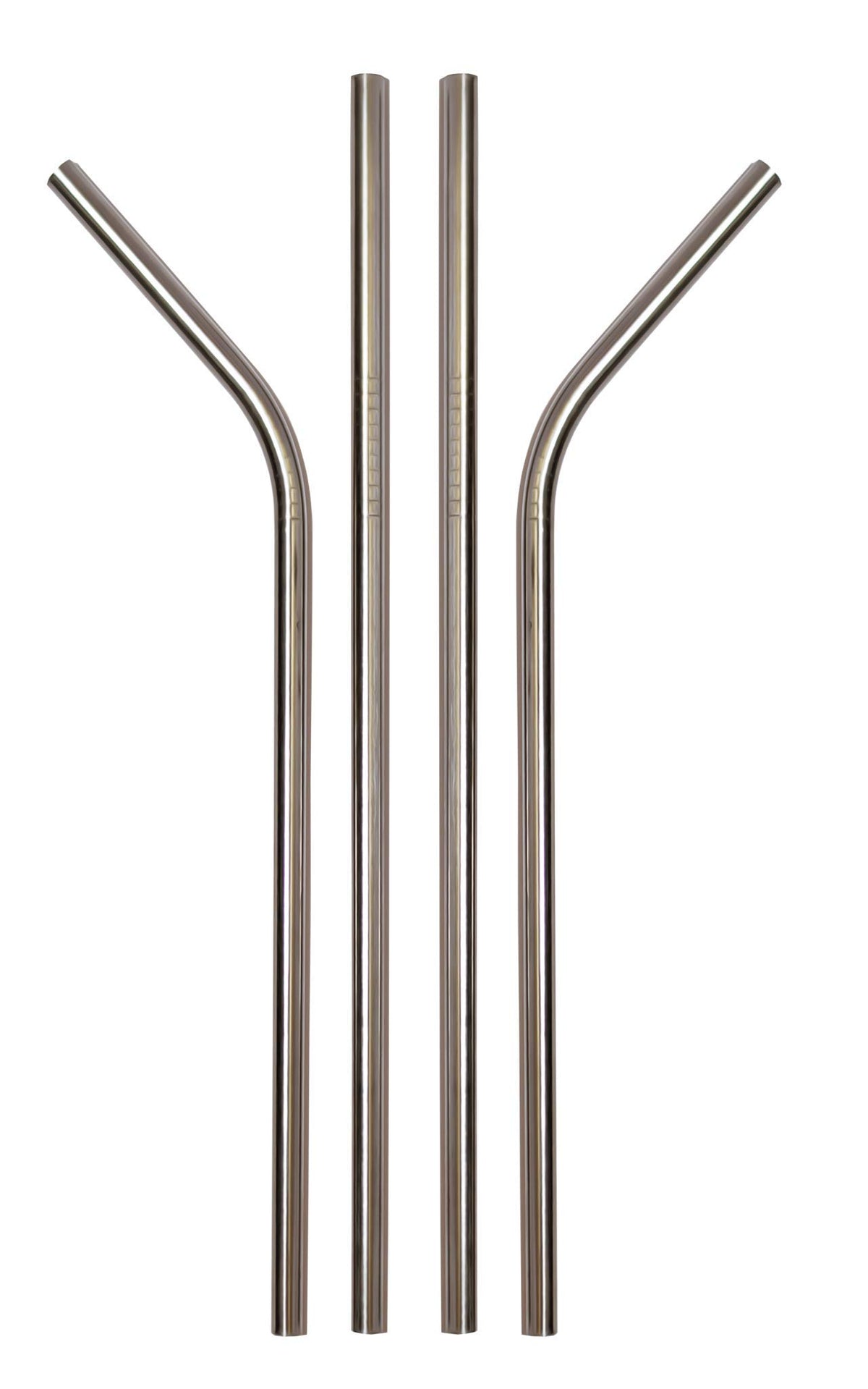 RKPM Stainless Steel Straws, Reusable Drinking Straws Eco-Friendly for 250-800 ML Tumblers Cups Mugs Cold Beverage with FDA Grade (2 Straight - 2 Bend with Cleaning Brush)