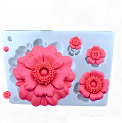 RKPM HOMES Chocolate Mold I 3D Fondant Flower & Leaves Shape Rectangle Silicone Baking Mould Tray I for Handmade DIY Jelly Cakes Dessert Candy Pastry Polymer Clay Muffin Cupcake Décor (Rose)