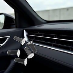 RKPM HOMES Metal Round Head Car Air Vent Clip I Auto Freshener Clips I Air Conditioner Car Outlet Perfume Clips Air Fresheners Interior Accessories - 10 Pcs (Black, 50mm long X 20mm Head)