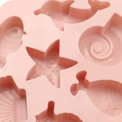 RKPM HOMES Marine Beach Theme Chocolate Fondant Mold I 3D Aquatic Animal Shape Silicone Candy Mould I for DIY Handmade Jelly Cakes Dessert Pastry Polymer Clay Muffin Soap Resin Cupcake Décor (Small)