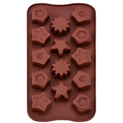 RKPM HOMES Different Shape Star Chocolate Mould | Silicone Candy Mold | Baking Tools for Cake Chocolate Candy Ice Jelly | Cake Baking Moulds | Bakeware Molds | Brown – 14 Cavity