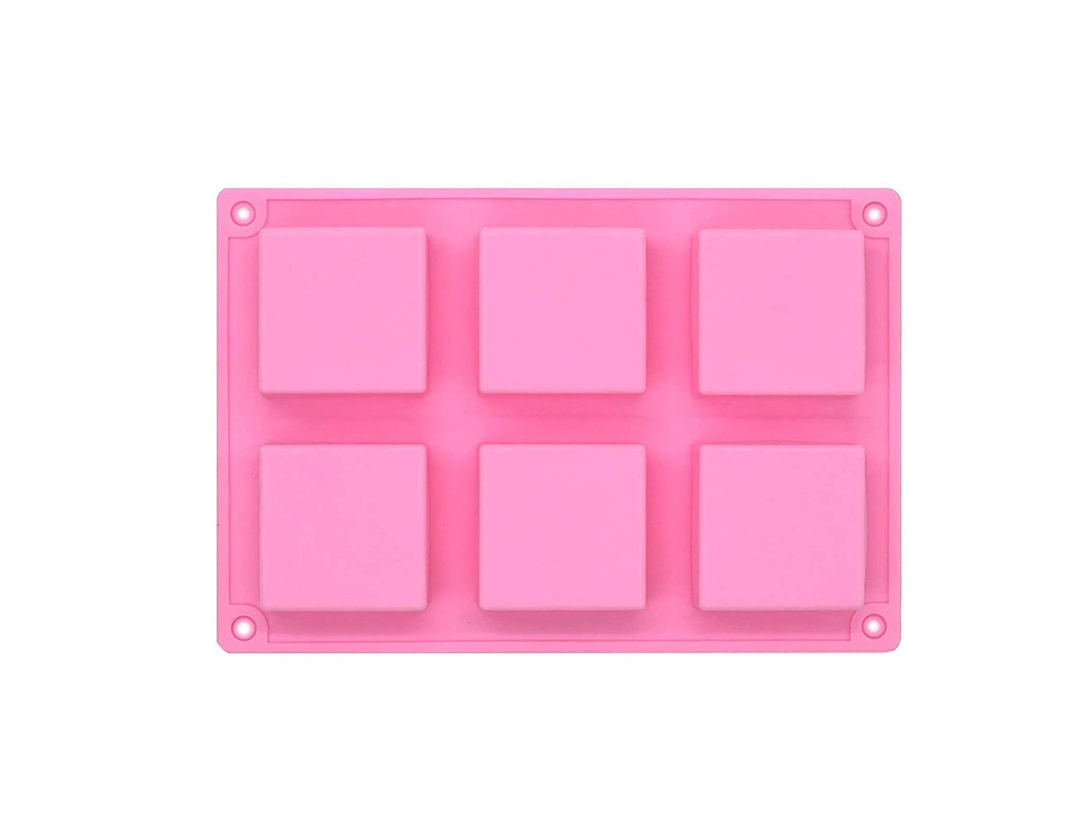 RKPM HOMES 6 Cavities Silicone Cake Baking Mold Baking Mold Cake Pan, Biscuit Chocolate Mold, Ice Cube Tray, Soap Mold Pack of 1 Mold Size 23.5 x 15.8 x 2.5 cm