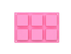 RKPM HOMES 6 Cavities Silicone Cake Baking Mold Baking Mold Cake Pan, Biscuit Chocolate Mold, Ice Cube Tray, Soap Mold Pack of 1 Mold Size 23.5 x 15.8 x 2.5 cm