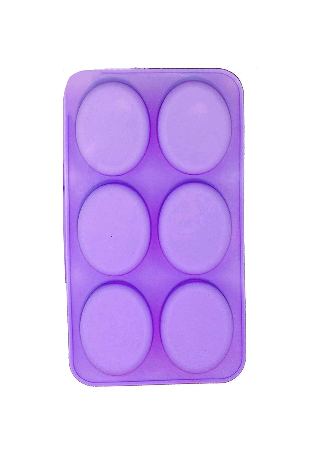 RKPM HOMES 6 Cavities Silicone Soap Molds, Homemade Soap Making Chocolate Baking Molds (6 Oval Soap Bar Mold)