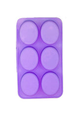RKPM HOMES 6 Cavities Silicone Soap Molds, Homemade Soap Making Chocolate Baking Molds (6 Oval Soap Bar Mold)