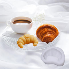 RKPM HOMES Croissant Shape Candle Mold I 3D Bread Silicone Scented Mould I for DIY Handmade Ornament Chocolate, Cake Décor, Aromatherapy, Soap, Resin Art Craft Making, Home Decoration