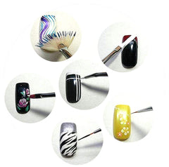 RKPM HOMES UV Gel Acrylic Nail Painting Brushes/Drawing Pen/Nail Art Design Painting Tool Pen Polish Nail Brush Set Of - 15 Pieces - White