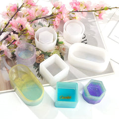 RKPM HOMES Candles Holders Resin Mold I Casting Plant Silicone Epoxy Candlestick Mould I Succulent Concrete Planter Pot Molds I for DIY Flowers Plants Home Office Garden Wedding Decoration