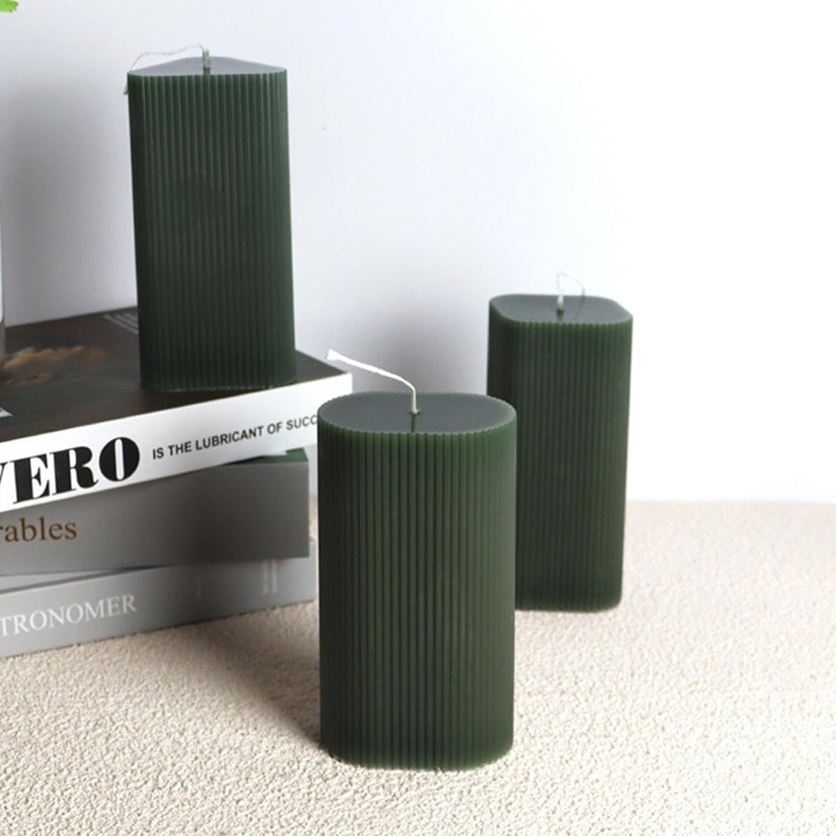 RKPM HOMES Candle Mould I 3D Polycarbonate Candlestick Wax Mould I for DIY Handmade Cake Décor Aromatherapy Soap Practical Novelty Art Crafts Making Home Wedding Dinner Party Decoration (Triangle)