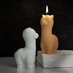 RKPM HOMES Animal Candle Mold I 3D Fondant Alpaca Shape Silicone Scented Sculpture Mould I for Handmade Ornament Aromatherapy Cake Décor Soap Soy Wax Resin Arts Craft Making Home Desktop Decoration (Small)