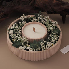 RKPM HOMES Candle Holder Vase Resin Mold I 3D Round Wave Casting Silicone Epoxy Candlestick Mould I Bowl Concrete Molds for DIY Handmade Art Craft Jewelry Storage Ring Trinket Container Box (Small)