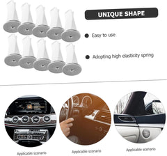 RKPM HOMES Metal Round Head Car Air Vent Clip I Auto Freshener Clips I Air Conditioner Car Outlet Perfume Clips Air Fresheners Interior Accessories - 10 Pcs (White, 50mm long X 20mm Head)