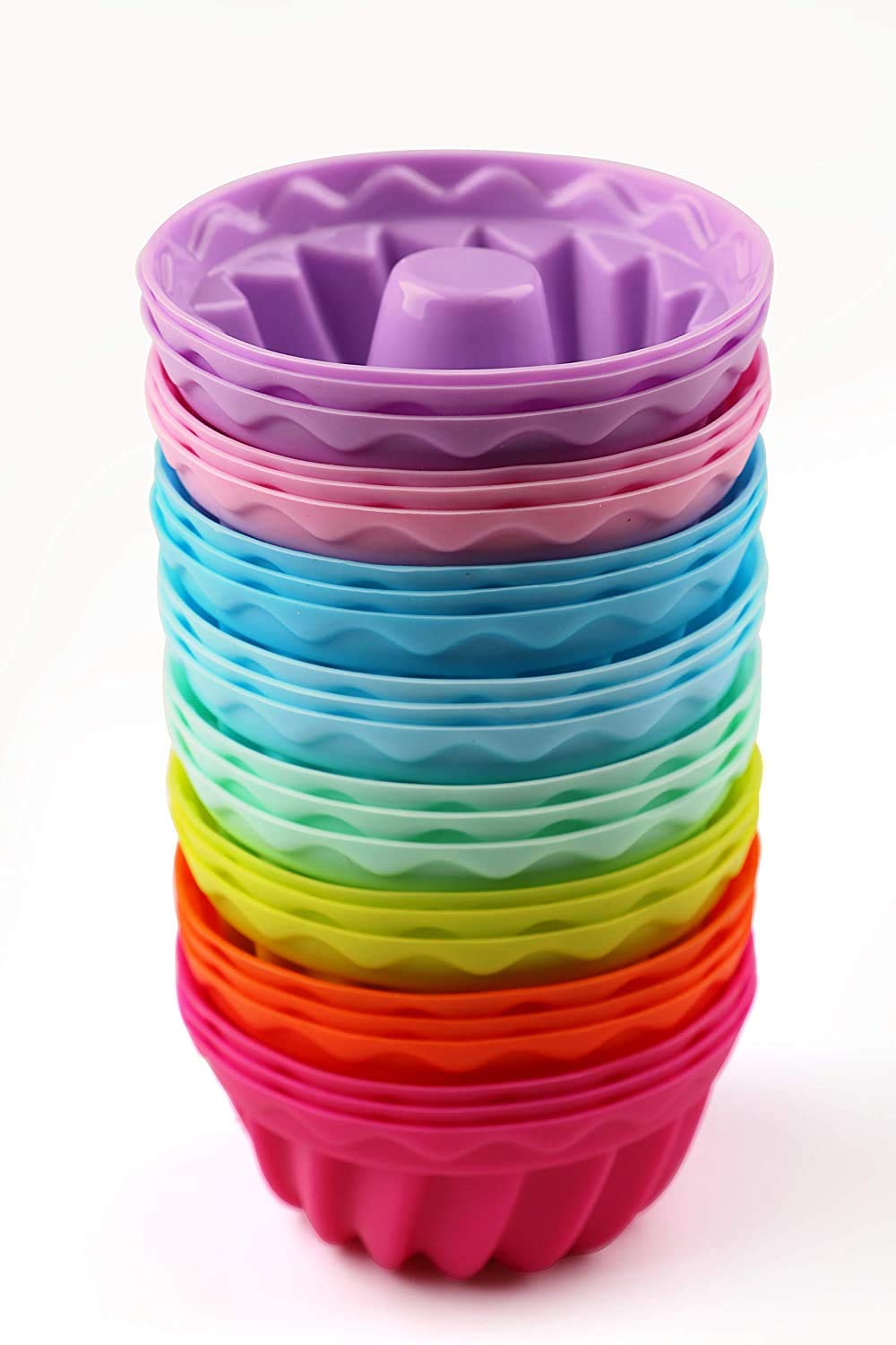 RKPM HOMES Jelly Silicone Baking Cups Pumpkin Silicone Molds for Jelly Nonstick Fancy Dessert Mold - Bpa Free Jello and Mini Cakes Molds Size 5.7 x 4 x 3 CM (18 Pcs)
