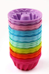 RKPM HOMES Jelly Silicone Baking Cups Pumpkin Silicone Molds for Jelly Nonstick Fancy Dessert Mold - Bpa Free Jello and Mini Cakes Molds Size 5.7 x 4 x 3 CM (18 Pcs)