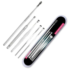 RKPM Ear Curette Earwax Removal Ear Wax Cleaner Swab Spiral Ear Pick (Set Of 5 Pieces)