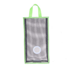 RKPM HOMES Wall Mount Plastic Bags Holder Hanging Grocery Bag Container Plastic Grocery Bag Saver Mesh Grocery Bag Dispenser for Kitchen Bathroom Office Green (Large Size: 48 X 20 X 10 cm)