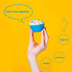 RKPM HOMES Paper Cake Cup Liners | Silicone Baking Cups | Muffin Cupcake Cases | Microwave or Oven Tray Safe | for Handmade Soap, Biscuit, Chocolate, Muffins, Jelly (Rose Shape, 6 Pcs)