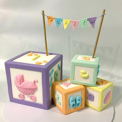 RKPM HOMES Baby Shower Theme Fondant Mold I 3D Newborn Baby Accessories Mini Round Silicone Mould I for DIY Handmade Chocolate Cake Décor Polymer Clay Candy Cookies Cupcake Gummy Resin Art Craft (885)