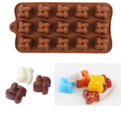 RKPM HOMES Fan/Fun Geometric Shape Chocolate Mould | Silicone Candy Mold | Baking Tools for Cake Chocolate Candy Ice Jelly | Cake Baking Moulds | Bakeware Molds | Brown - Set of 1