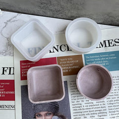 RKPM HOMES Candles Holders Resin Mold I Concrete Silicone Epoxy Casting Mould I for DIY Handmade Art Crafts Jewelry Storage Box Ring Trinket Container Flower Pot Holder Home Décor (Square Without Lid)