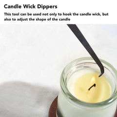 RKPM HOMES Stainless Steel Candle Wick Dipper I Wick Straight Hook I for Putting Out Extinguish Candle Wicks Flame Safely I Candle Accessories – Black